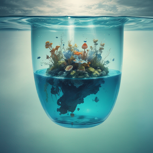 蓝色水杯 by @bowledoverethnomusicologist615