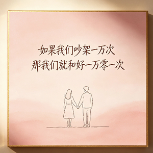 如果我们吵架一万次 那我们就和好一万零一次