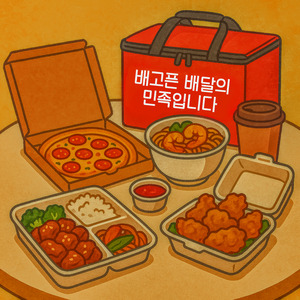 배고픈 배달의 민족입니다