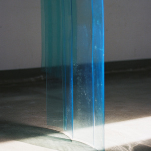 I saw the moonight in the summer afternoon