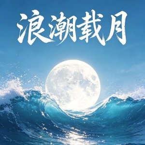 海浪载月