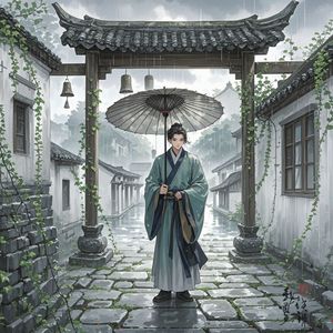 纸伞下的潘金莲_金子