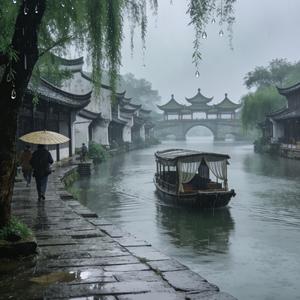 烟雨下扬州
