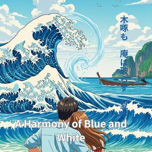 A Harmony of Blue and White　木啄も　庵は破らず　夏木立