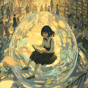 透明図書館は午後に消える — The Library Fades at Dusk — by ナナシロップ