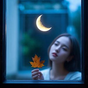 《月光与落叶的邂逅》