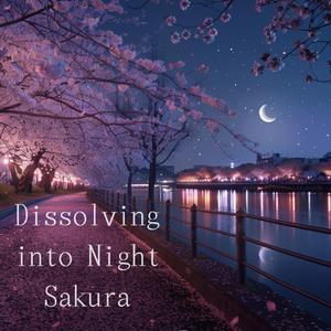 Melting into the cherry blossoms at night