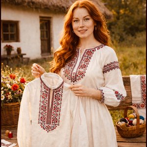 Вишивала мати