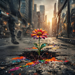 コンクリートを突き破る産声