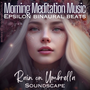Morning Meditation Music (Epsilon Binaural Beats) [Rain on Umbrella Soundscape]