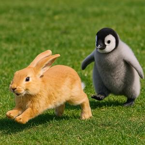 兔子撒欢跑企鹅追不上