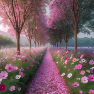 カフェスタイル/コスモスの咲く道