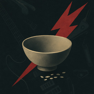 空の茶碗にロックを