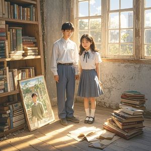 旧照片里的傻笑