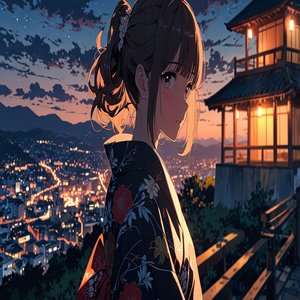 曇り空の下の最初の光