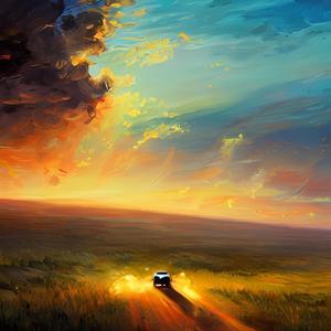 开着车去草原 (原版伴奏)