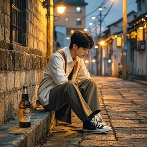 旧街晚风