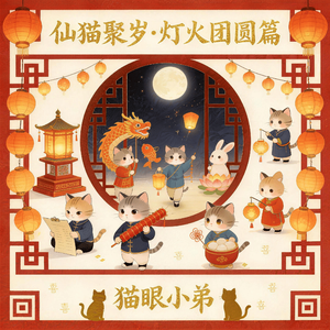 仙猫搭灯结彩令・正月十二
