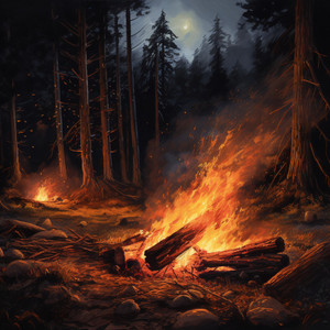 Ritmos Calmantes Del Fuego Ardiente Del Bosque