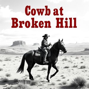Cowboy at broken hill in the Spring