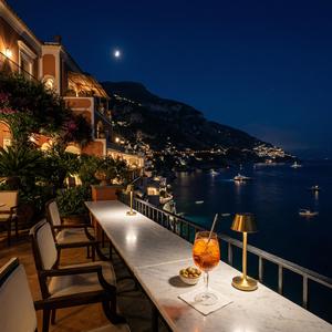 Glowing Embers of a Seaside Terrace