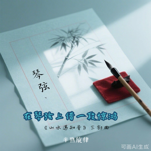 《在琴弦上借一段惊鸿》（试探 · 水墨交融 | 当工笔学会留白，当泼墨学会停顿）