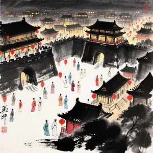 长安月下