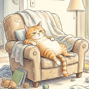 ぐだぐだ猫の休日 ソファでくつろぐ癒しBGMかわいい猫の日常
