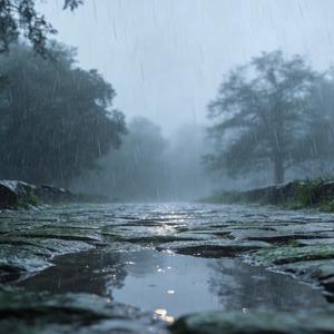 雨落在无人接听的电话上