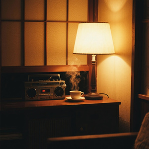 夜更けのラジオとコーヒー