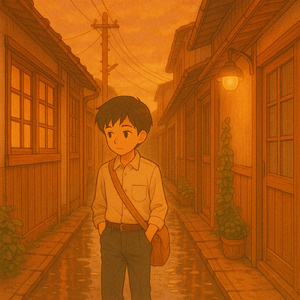 雨上がりの路地