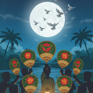 রক্তিম সূর্য ও বিজয়ের হাতপাখা