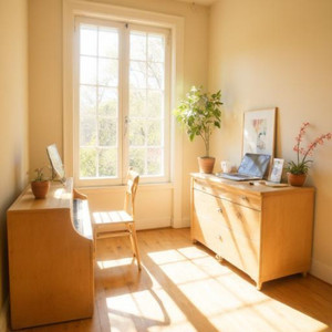 静かな午後の集中感