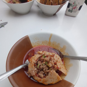 Makan baso pake nasi