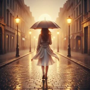 你转身走远在雨落下之前