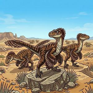Velociraptor - Pióra i pazury