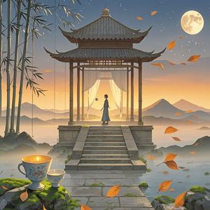 夕照故人归