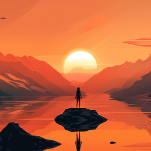 远方的山川湖泊