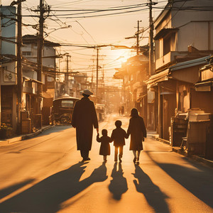 夕焼けと懐かしい風景
