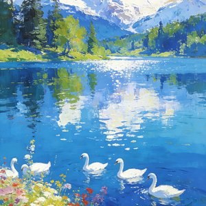 蓝湖碎光