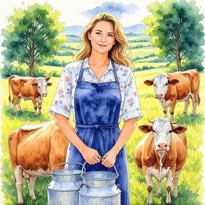 Доярка на районі