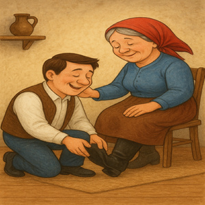 Тещу в чоботи узуваю