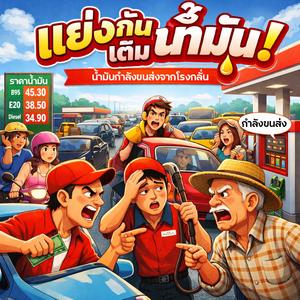 แย่งกันเติมน้ำมัน
