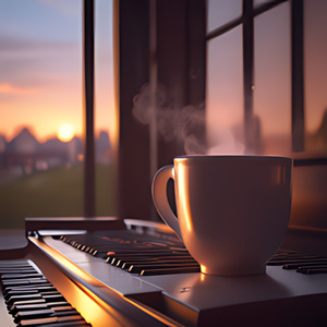 夕方のエスプレッソの雰囲気を捉えた豊かで暖かいジャズ曲「Espresso Evenings Jazz」