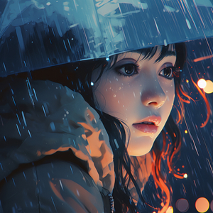 Petals Glistening in Rainy Sunrise