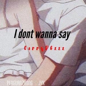 I dont wanna say