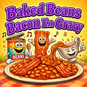 Baked Beans Bacon En Gravy (Alternate Version)