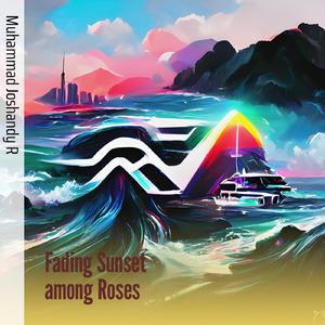 Fading Sunset Among Roses