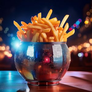 Pommesdisco in der Nacht