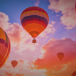 热气球与晚风